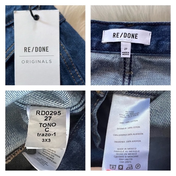 New! Re/Done '70s Pocket High Waist Wide Leg Jeans - Picture 8 of 8